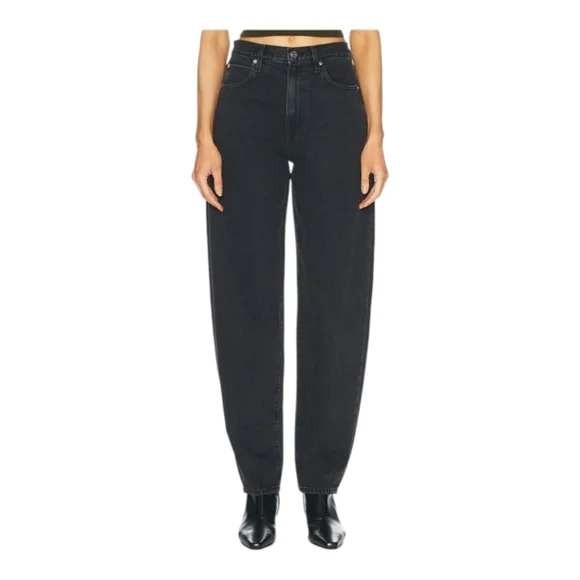 Frame Jeans Womens 25 Black The Narrow Barrel Denim Death Valley Wash